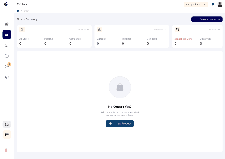 Ceeone Dashboard Orders Page